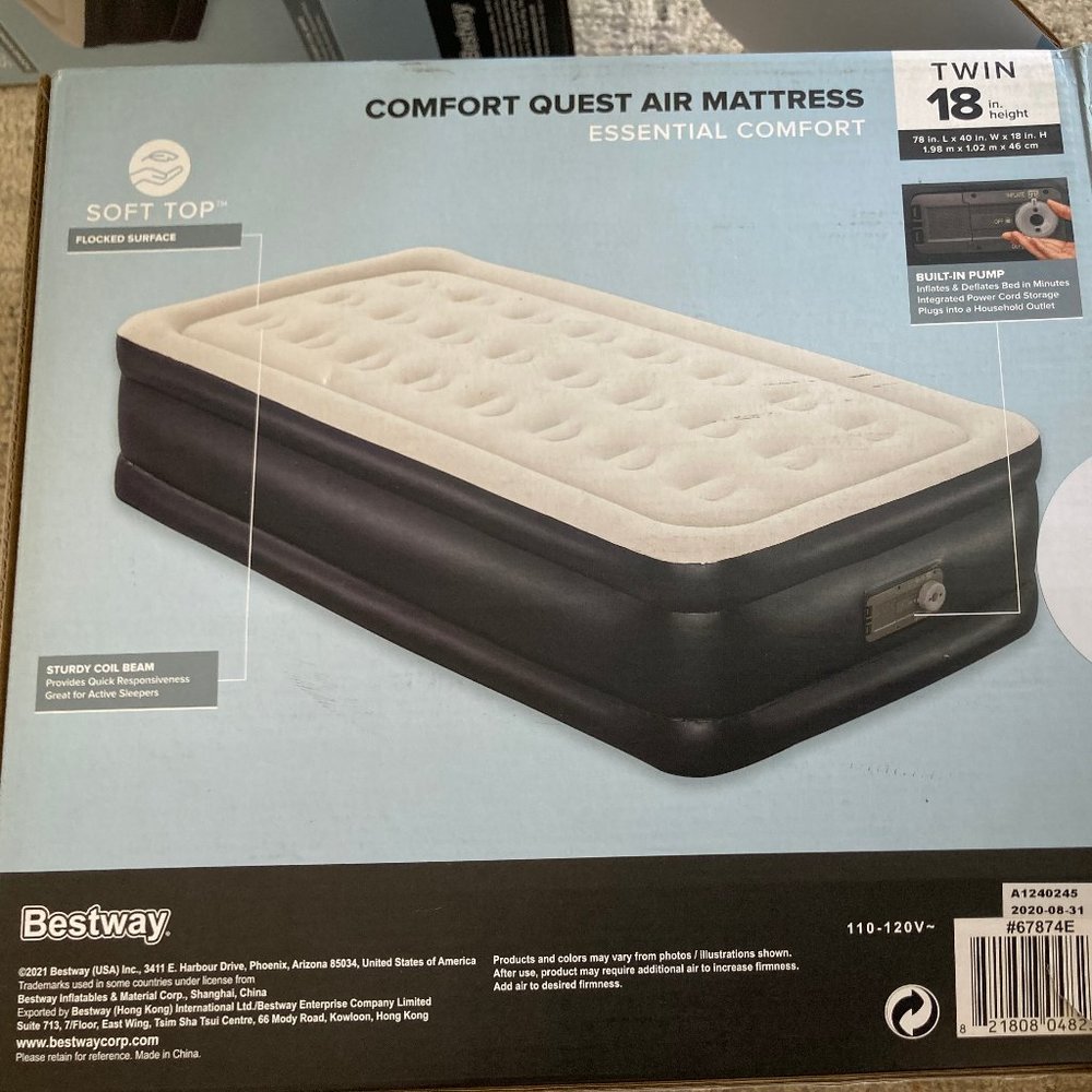 Bestway Comfort Quest air mattress twin size 18 inch